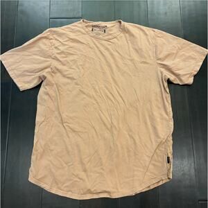 Bronxton Plus Casual Men's Tee Crew Neck Short Sleeve Tan Men's Size XXL